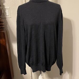 Men's Midnight Navy Mock Turtleneck Sweater 52 (XL)
